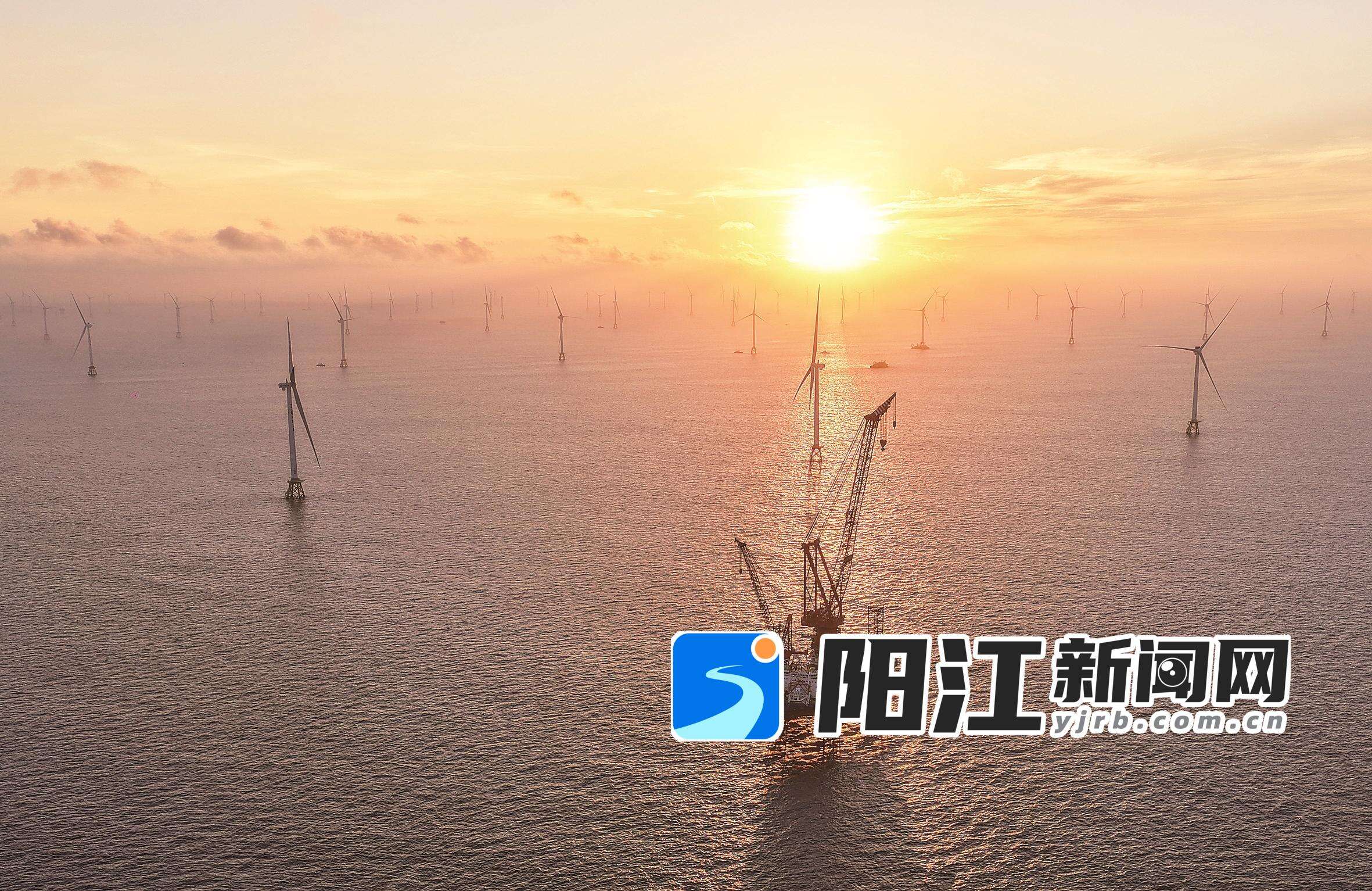 三峡阳江青洲五、七期海上风电场项目163台风机全部完成安装。梁文栋 摄